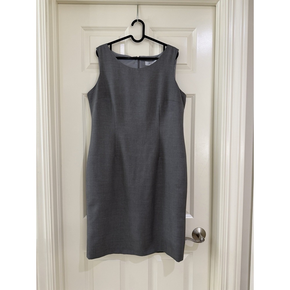kasper women grey career dress size 12